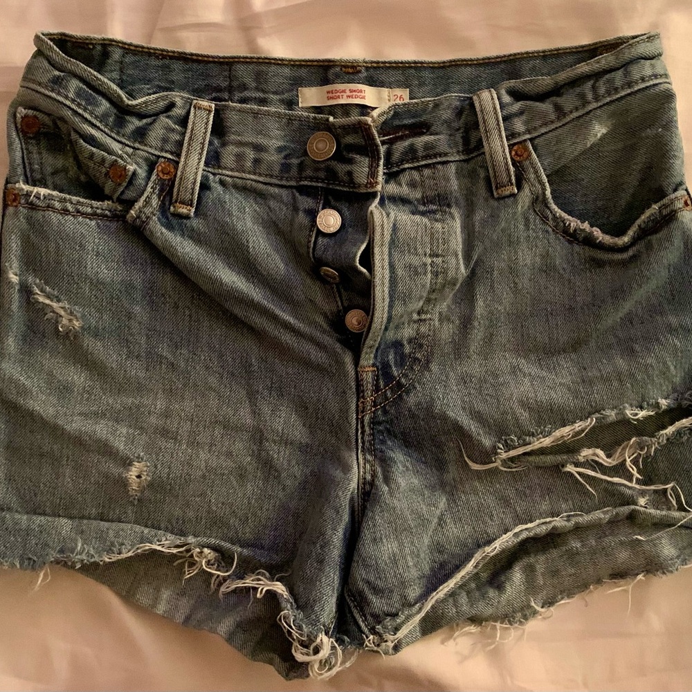 Levi's Women's Blue Denim Shorts